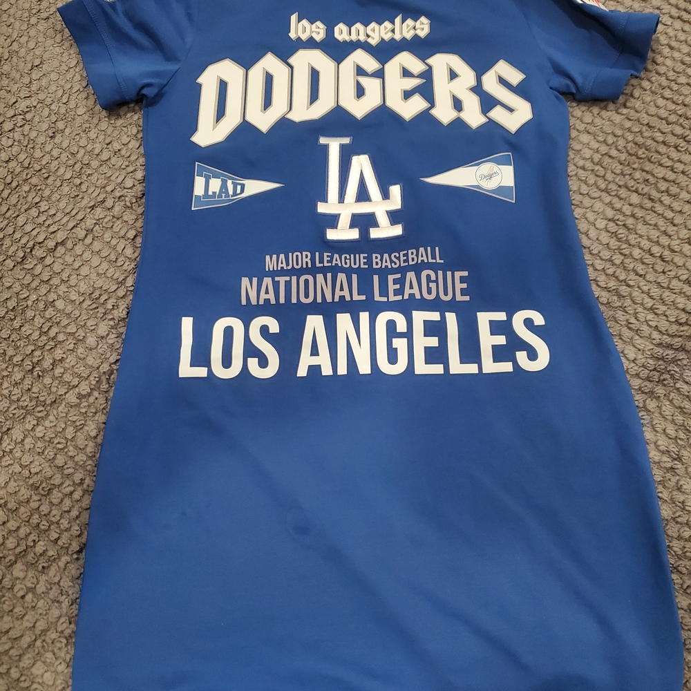 Los Angeles Dodgers Blue Graphic Mini Dress